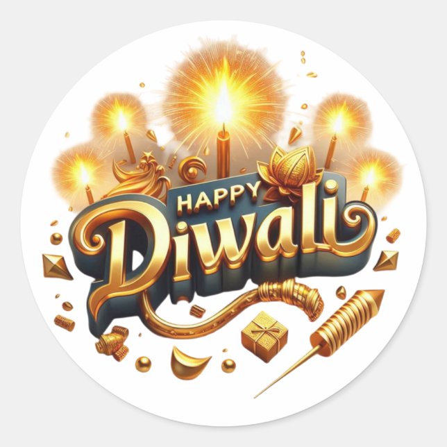 Happy Diwali sticker (Devant)