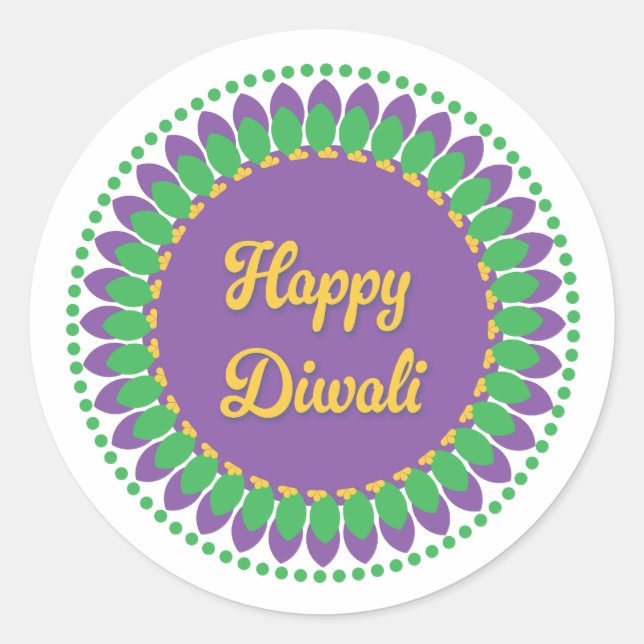 Happy Diwali Sticker (Vorderseite)