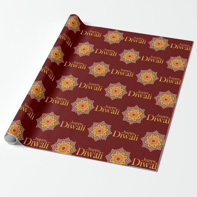 Happy Diwali Wrapping Paper Geschenkpapier (Ungerollt)