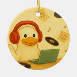 Happy DJ Keramik Ornament