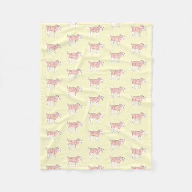 Happy Dog Baby Blanket (Small yellow) Fleecedecke (Vorderseite)