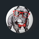 Happy Dog Button<br><div class="desc">Der coolste französische Bulldog!</div>