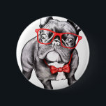 Happy Dog Button<br><div class="desc">Der coolste französische Bulldog!</div>
