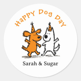 Happy Dog Day Stickers - Mignonne Parti Empreinte