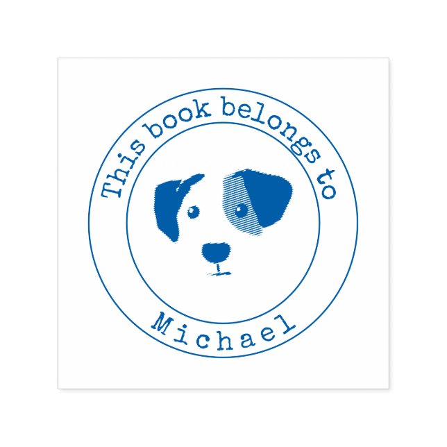 Happy Dog Dieses Buch gehört zur selbstsüchtigen B Permastempel (Design)