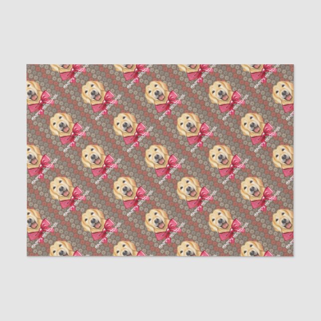 Happy Dog Holidays Seidenpapier (Vorderseite)