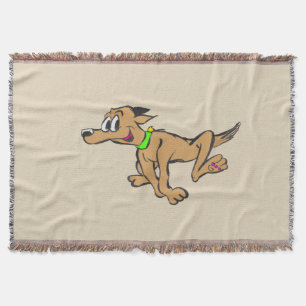 Happy Dog Throw Blanket laufen Decke