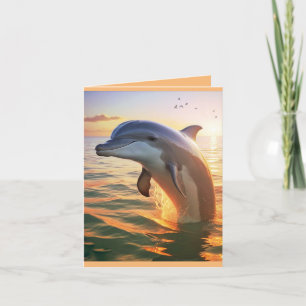 Happy Dolphin Birthday Karte