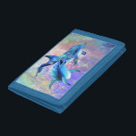 Happy Dolphin Couple Trifold Wallet - Blau Trifold Geldbörse<br><div class="desc">Dolphin Couple Painting - Wählen / Fügen Sie Ihren einzigartigen Text - Name / Farbe / Schriftart / Größe / Elemente - Bild - Make Your Special Gift - Neu formatieren und verschieben oder entfernen und hinzufügen / Text mit Anpassungstool ! Malerei und Design von MIGNED. Bitte sehen Sie sich...</div>