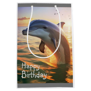 Happy Dolphin Geschenktasche Mittlere Geschenktüte