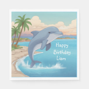 Happy Dolphin Napkins Serviette