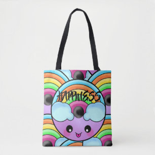 Happy Donut mit Niedlichem einzigartigem Regenboge Tasche