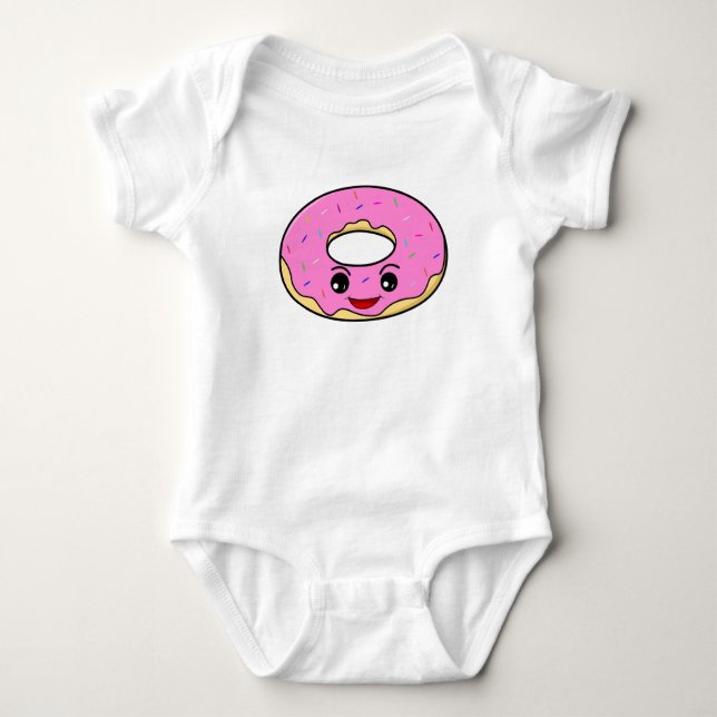 Happy Donuts Kawaii Baby Strampler (Vorderseite)