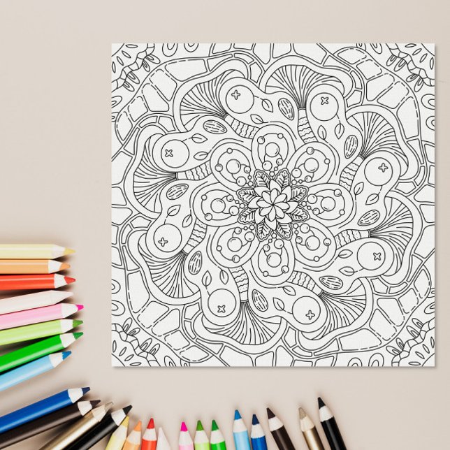 Happy Doodles: Herbst-Malvorlage Poster (Von Creator hochgeladen)