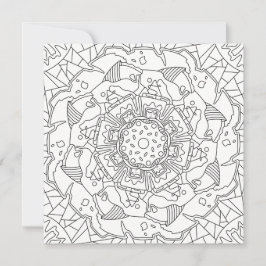Happy Doodles: Joyful Coloring Page Flat Card