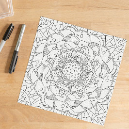 Happy Doodles: Joyful Coloring Page Poster