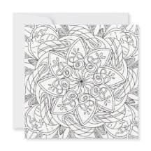 Happy Doodles: Niedliche Blume-Farbkarte für Kinde