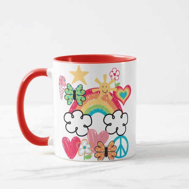 Happy Doodles Tasse (Links)