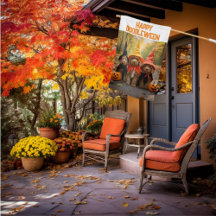 Happy Doodleween Hausflagge