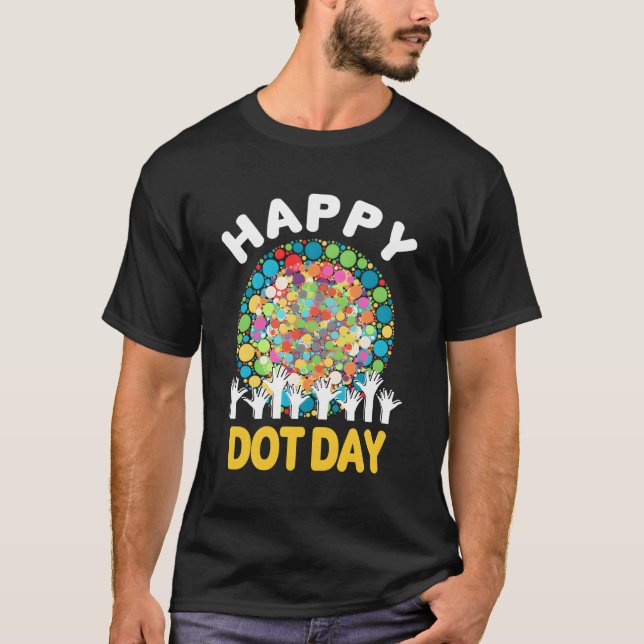 Happy Dot Day 2023 farbenfrohe Dot Hand Internatio T-Shirt (Vorderseite)