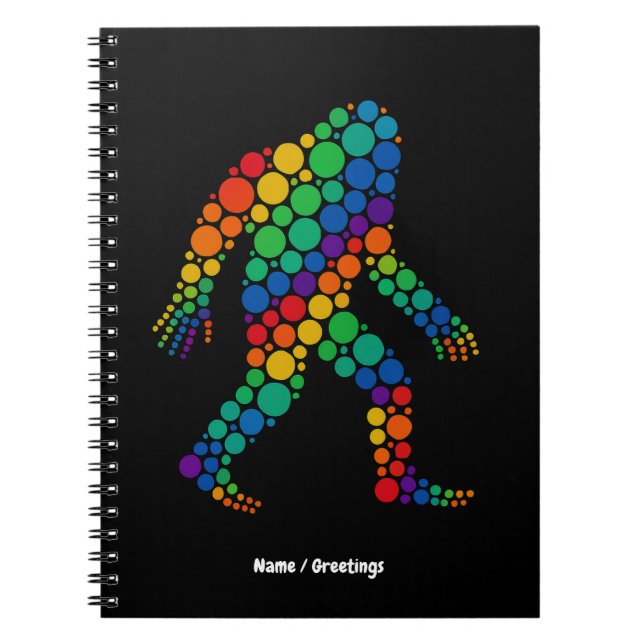 Happy Dot Day Funny Sasquatch Colorful Polka Dot  Notizblock (Vorderseite)