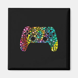 Happy Dot Day Gamers Boy Game Controller farblich Magnet