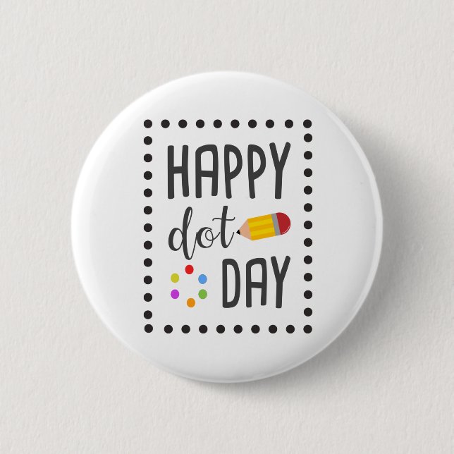 Happy Dot Day Make your Mark Boys Dot Shirt Button (Vorderseite)