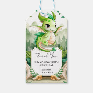 Happy Dragon Baby Shower Geschenkanhänger