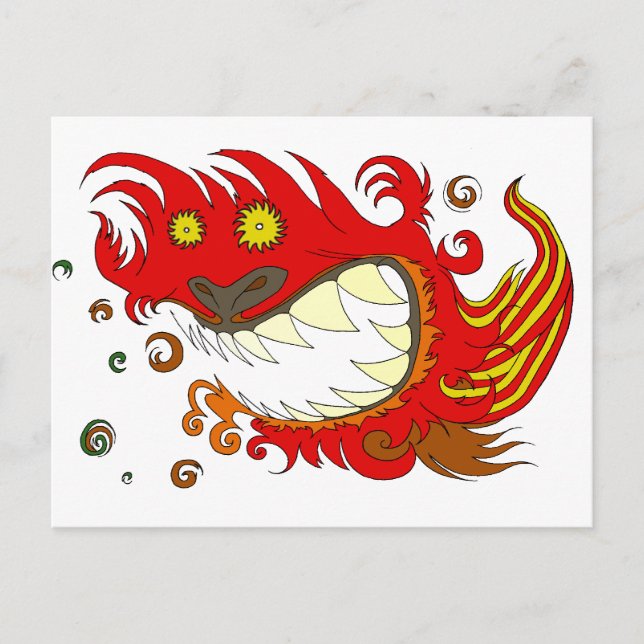 Happy Dragon Postkarte (Vorderseite)
