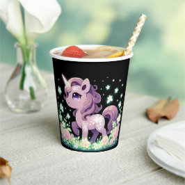 Happy Dreamy Unicorn Babydusche Pappbecher