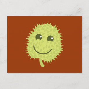 Happy Durian Obst Postkarte