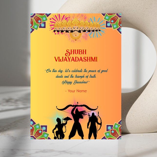 Happy Dussehra Vijayadashmi Card Karte (Von Creator hochgeladen)