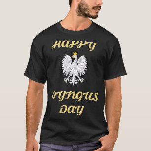 Happy Dyngus Day Polska Polnischer Weißer Adler T-Shirt