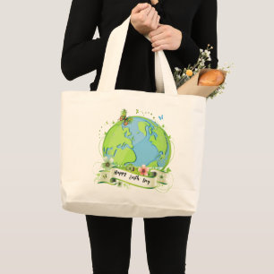 Happy Earth Day 2024 Jumbo Stoffbeutel