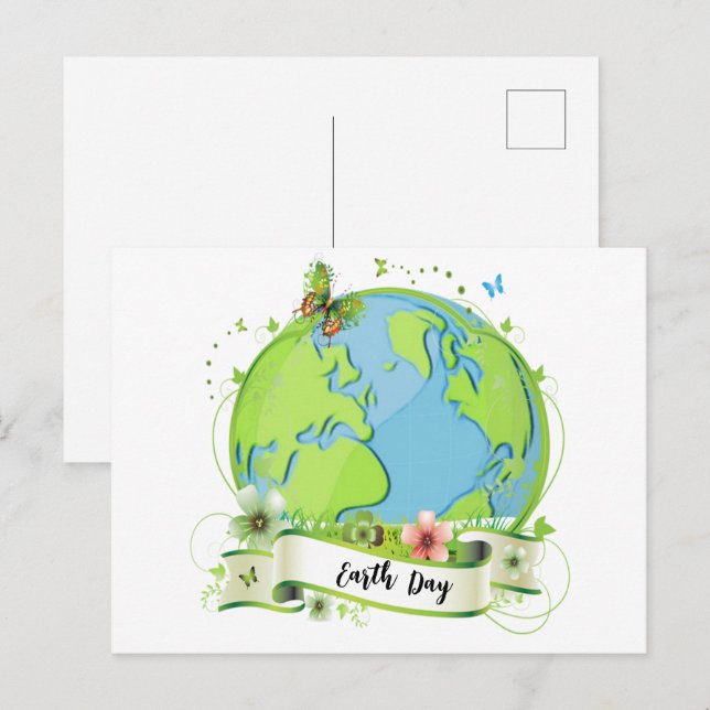 Happy Earth Day 2024 Postkarte (Vorne/Hinten)