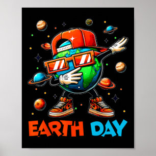 Happy Earth Day 2025 Funny Earth Day Kinder Jungs Poster