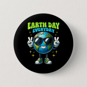 Happy Earth Day 2025 Save the Planet Earth Day Eve Button