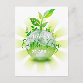 HAPPY EARTH DAY 2026 SAVE THE PLANET POSTKARTE