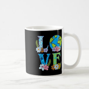 Happy Earth Day Birthday Rett Nature Liebe Girl En Kaffeetasse