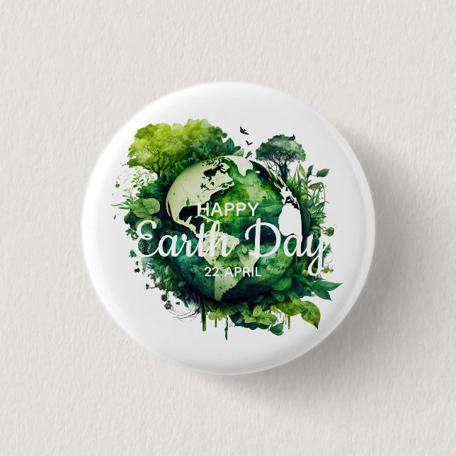 Happy earth day  celebration 2026 button (Vorderseite)