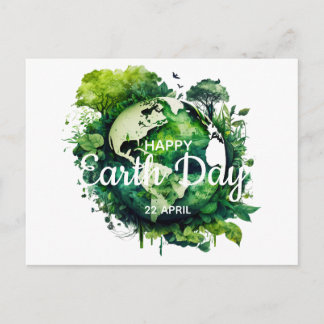Happy earth day celebration 2026 postkarte