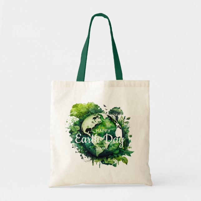 Happy earth day  celebration 2026 tragetasche (Vorne)