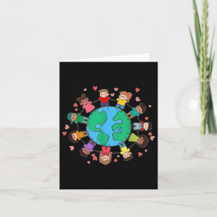 Happy Earth Day Children rund um die Welt Karte