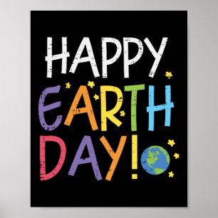 Happy Earth Day Environmentalist Männer Frauen Kin Poster