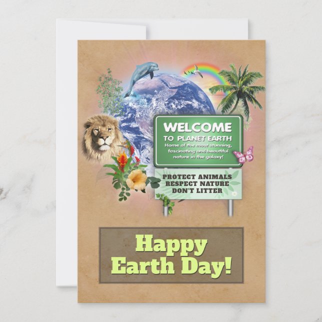 Happy Earth Day Feiertagskarte (Vorderseite)