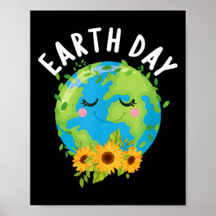Happy Earth Day Funny Earth Day Kinder Kleinkind B Poster