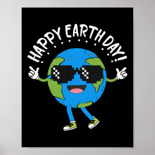 Happy Earth Day Funny Earth Day Kinder Kleinkind B Poster