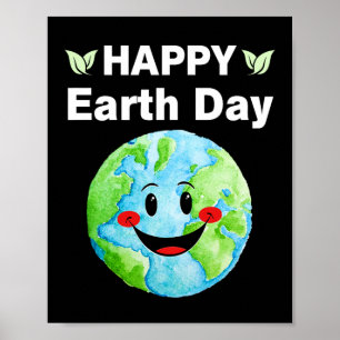 Happy Earth Day Funny Earth Day Kinder Kleinkind B Poster