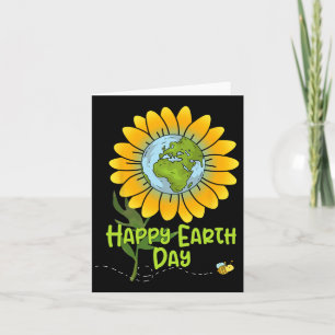 Happy Earth Day Jeden Tag Sonnenblumen Kinder Lehr Karte