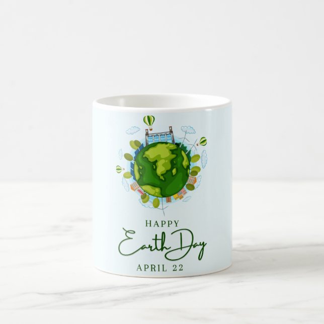 Happy Earth Day Kaffeetasse (Mittel)